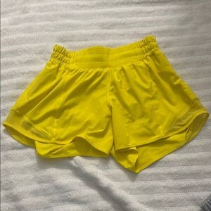 Yellow Women's Athletic Shorts